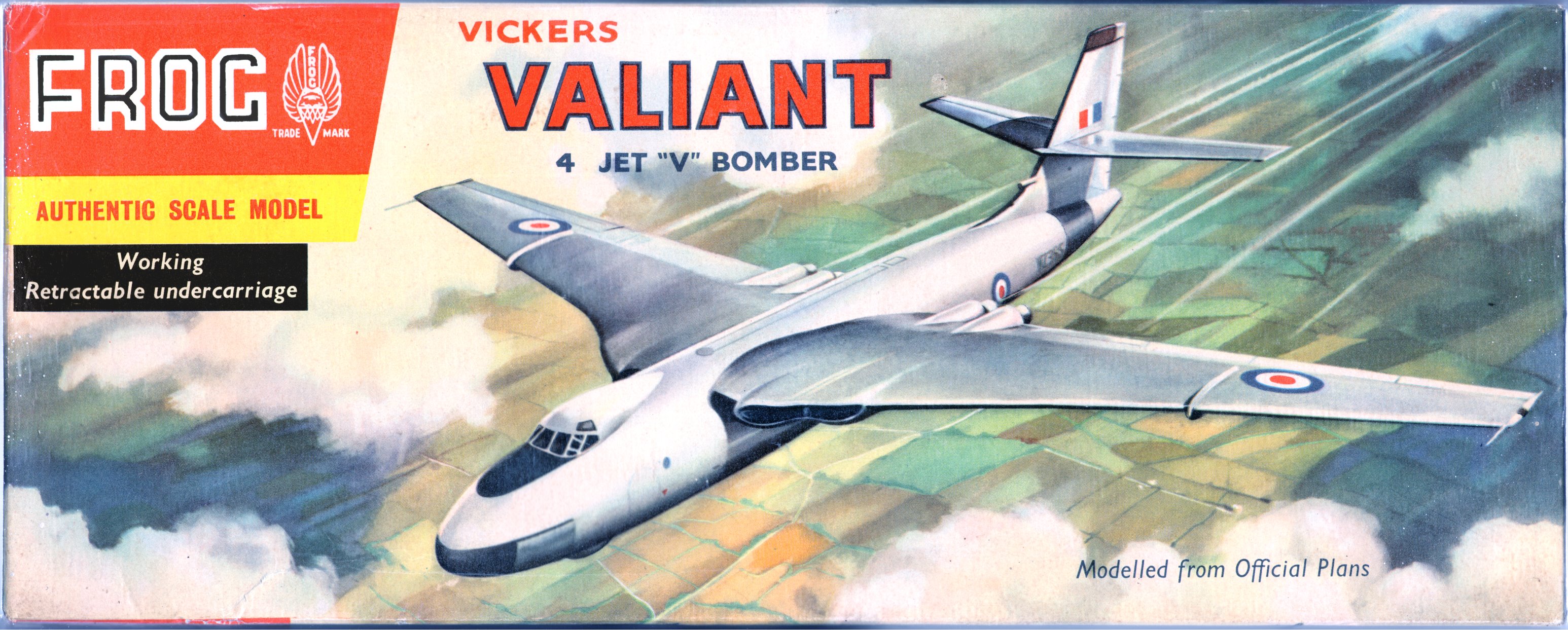 Коробка FROG 353P Vickers Valiant B.1, International Model Aircraft Limited, 1958